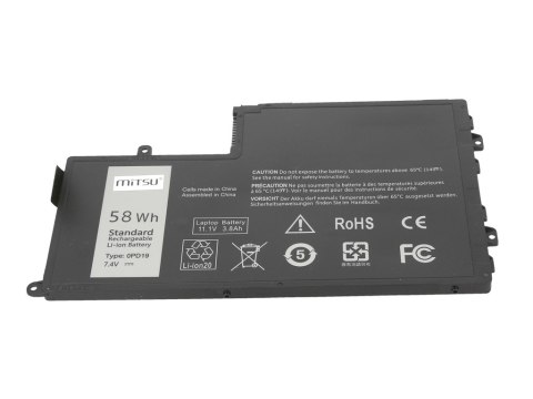 Bateria Mitsu do Dell Inspiron 15 (5542), 14 (5445) - 7.4V Bateria Mitsu do Dell Inspiron 15 (5542), 14 (5445) - 7.4V