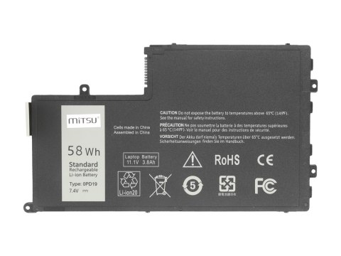 Bateria Mitsu do Dell Inspiron 15 (5542), 14 (5445) - 7.4V Bateria Mitsu do Dell Inspiron 15 (5542), 14 (5445) - 7.4V