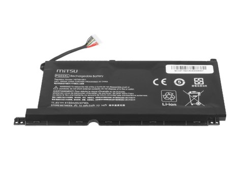 Bateria Mitsu do HP Pavilion Gaming 15-DK, 15-T, 16-A Bateria Mitsu do HP Pavilion Gaming 15-DK, 15-T, 16-A