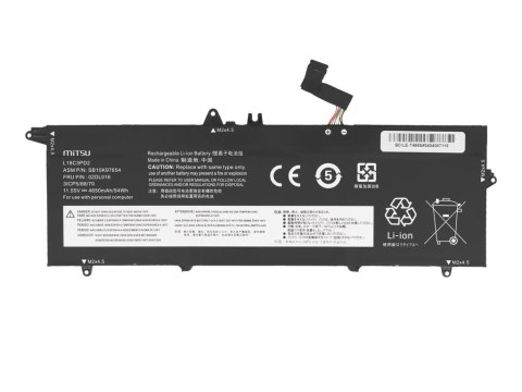 Bateria Mitsu do Lenovo ThinkPad T490s, T495s, T14s Bateria Mitsu do Lenovo ThinkPad T490s, T495s, T14s