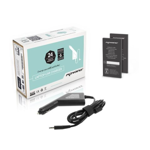 Zasilacz samochodowy Movano 19.5v 4.62a (4.5x3.0 pin) 90W do Dell Zasilacz samochodowy Movano 19.5v 4.62a (4.5x3.0 pin) 90W do Dell
