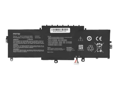 Bateria Mitsu do Asus Zenbook UX433FA, UX433FL, UX433FN Bateria Mitsu do Asus Zenbook UX433FA, UX433FL, UX433FN