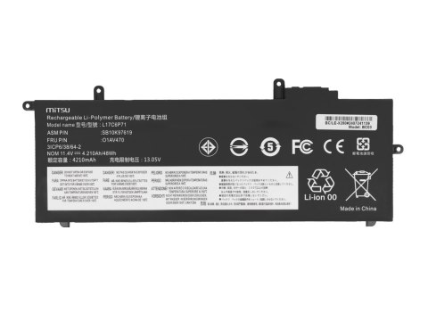 Bateria Mitsu do Lenovo ThinkPad A285, X280 Bateria Mitsu do Lenovo ThinkPad A285, X280