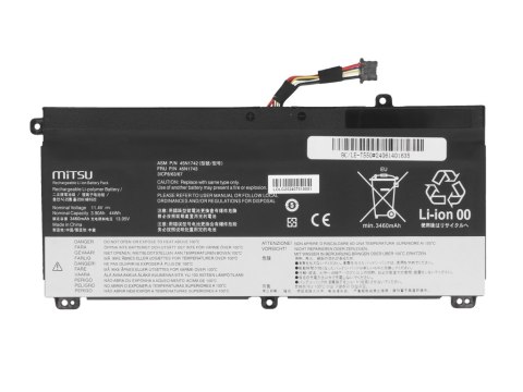 Bateria Mitsu do Lenovo ThinkPad T550, T560, W550, W550s Bateria Mitsu do Lenovo ThinkPad T550, T560, W550, W550s