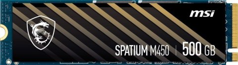 MSI Dysk SSD MSI SPATIUM M450 500GB PCIe 4.0 NVMe M.2 2280 (3600/2300 MB/s) 3D NAND MSI Dysk SSD MSI SPATIUM M450 500GB PCIe 4.0 NVMe M.2 2280 (3600/2300 MB/s) 3D NAND