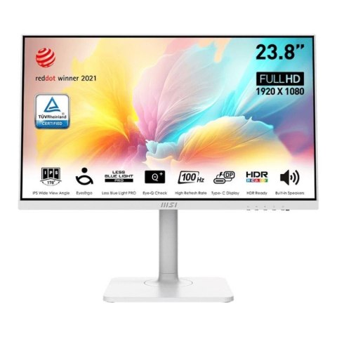 MSI Monitor MSI 23,8" Modern MD2412PW HDMI USB-C głośniki MSI Monitor MSI 23,8" Modern MD2412PW HDMI USB-C głośniki