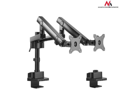 Maclean Uchwyt biurkowy na dwa monitory Maclean MC-812 17-32" 2x8kg vesa 75x75 oraz 100x100 Maclean Uchwyt biurkowy na dwa monitory Maclean MC-812 17-32" 2x8kg vesa 75x75 oraz 100x100