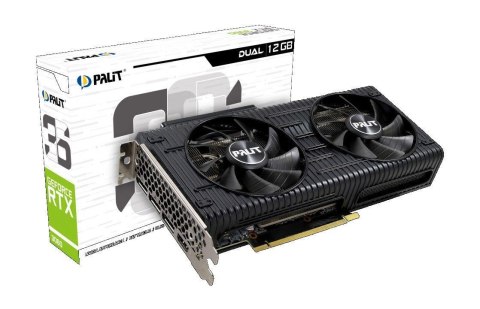 Palit Karta VGA Palit GeForce RTX 3060 Dual 12GB GDDR6 192bit HDMI 3xDP PCIe4.0 Palit Karta VGA Palit GeForce RTX 3060 Dual 12GB GDDR6 192bit HDMI 3xDP PCIe4.0