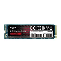 Silicon Power Dysk SSD Silicon Power A80 512GB M.2 2280 PCIe Gen3x4 NVMe (3400/3000 MB/s)