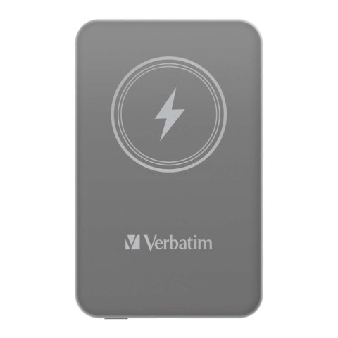 Verbatim Powerbank Verbatim Charge 'n' Go Magnetic Wireless 5000mAh USB-C PD 3.0 Grey Verbatim Powerbank Verbatim Charge 'n' Go Magnetic Wireless 5000mAh USB-C PD 3.0 Grey
