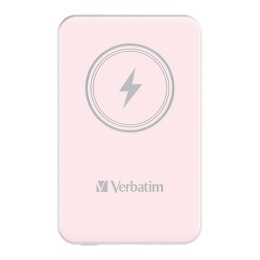 Verbatim Powerbank Verbatim Charge 'n' Go Magnetic Wireless 5000mAh USB-C PD 3.0 Pink