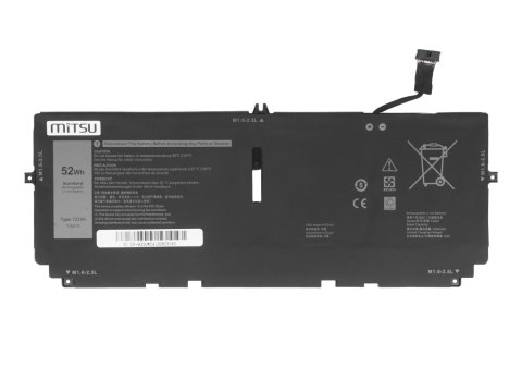 Bateria Mitsu do Dell XPS 13 9300, 9310, 9380 Bateria Mitsu do Dell XPS 13 9300, 9310, 9380
