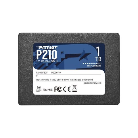 Patriot Memory Dysk SSD Patriot P210 1TB 2.5" SATA3 (520/430 MB/s) 7mm Patriot Memory Dysk SSD Patriot P210 1TB 2.5" SATA3 (520/430 MB/s) 7mm