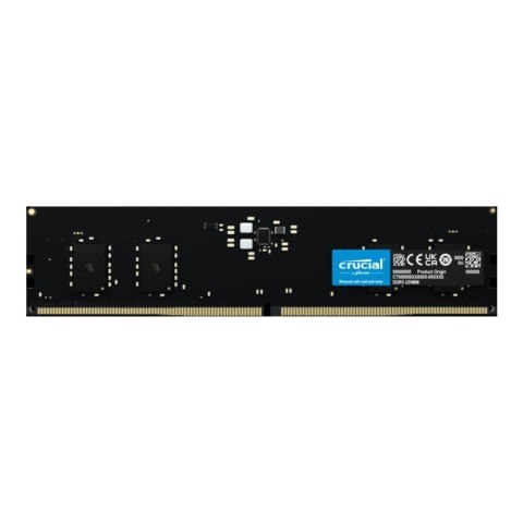 Crucial Pamięć DDR5 Crucial 8GB (1x8GB) 4800MHz CL40 1,1V Crucial Pamięć DDR5 Crucial 8GB (1x8GB) 4800MHz CL40 1,1V