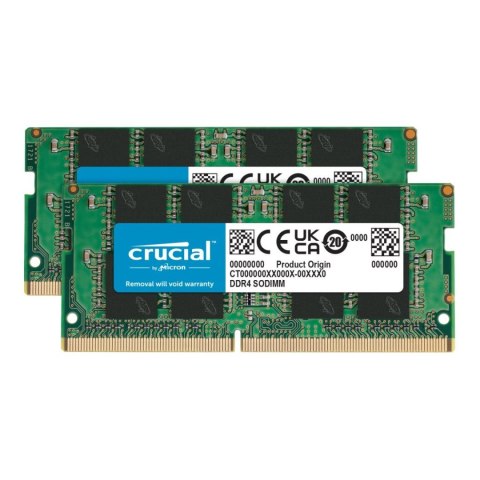 Crucial Pamięć SODIMM DDR4 Crucial 32GB (2x16GB) 3200MHz CL22 1,2V Crucial Pamięć SODIMM DDR4 Crucial 32GB (2x16GB) 3200MHz CL22 1,2V