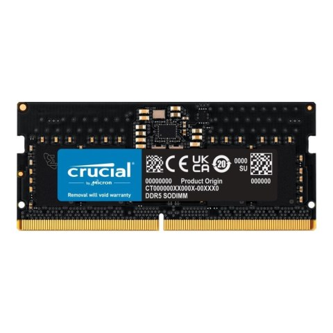 Crucial Pamięć SODIMM DDR5 Crucial 8GB (1x8GB) 5600MHz CL46 1,1V Crucial Pamięć SODIMM DDR5 Crucial 8GB (1x8GB) 5600MHz CL46 1,1V
