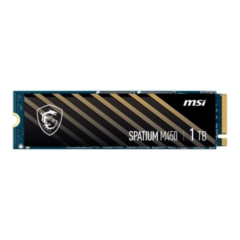MSI Dysk SSD MSI SPATIUM M450 1TB PCIe 4.0 NVMe M.2 2280 (3400/2500 MB/s) 3D NAND V1 MSI Dysk SSD MSI SPATIUM M450 1TB PCIe 4.0 NVMe M.2 2280 (3400/2500 MB/s) 3D NAND V1