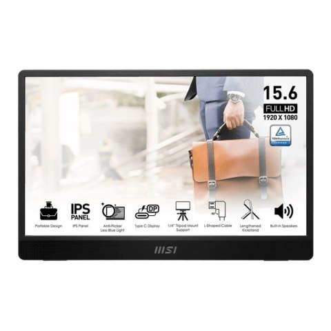 MSI Monitor MSI 15,6" PRO MP161 E2U IPS FHD 60Hz MiniHDMI 2xUSB-C głośniki MSI Monitor MSI 15,6" PRO MP161 E2U IPS FHD 60Hz MiniHDMI 2xUSB-C głośniki