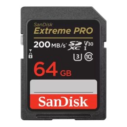 Sandisk Karta pamięci SDXC SanDisk Extreme Pro 64GB 200/90MB/s C10 V30 UHS-I U3