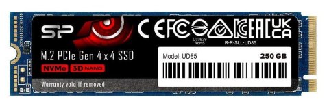 Silicon Power Dysk SSD Silicon Power UD85 250GB M.2 PCIe NVMe Gen4x4 NVMe 1.4 (3300/1300 MB/s) Silicon Power Dysk SSD Silicon Power UD85 250GB M.2 PCIe NVMe Gen4x4 NVMe 1.4 (3300/1300 MB/s)