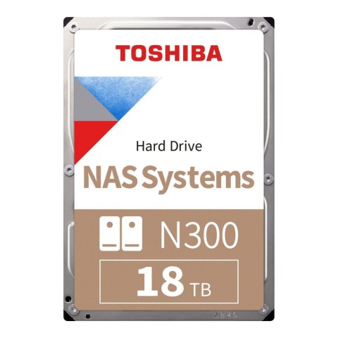 Toshiba Dysk Toshiba N300 HDWG51JUZSVA 18TB 3,5" 7200 512MB SATA III NAS BULK Toshiba Dysk Toshiba N300 HDWG51JUZSVA 18TB 3,5" 7200 512MB SATA III NAS BULK
