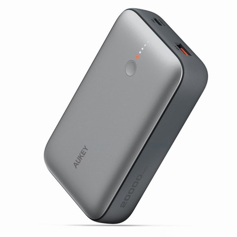 Aukey Powerbank Aukey PB-Y57 20 000 mAh, USB-C 22,5W, USB-A, mini, szary Aukey Powerbank Aukey PB-Y57 20 000 mAh, USB-C 22,5W, USB-A, mini, szary