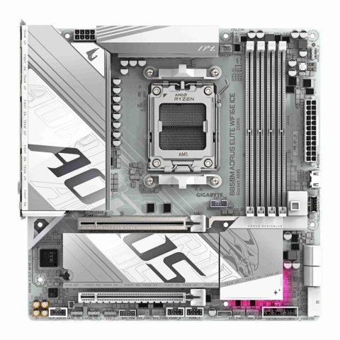 Gigabyte Płyta Gigabyte B850M A ELT WF6E ICE /AMD B850/DDR5/SATA3/M.2/USB3.2/PCIE5.0/WiFi/BT/AM5/M-ATX Gigabyte Płyta Gigabyte B850M A ELT WF6E ICE /AMD B850/DDR5/SATA3/M.2/USB3.2/PCIE5.0/WiFi/BT/AM5/M-ATX