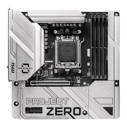 MSI Płyta MSI B650M PROJECT ZERO /AMD B650/DDR5/SATA3/M.2/USB3.2/WiFi/BT/PCIe4.0/AM5/mATX
