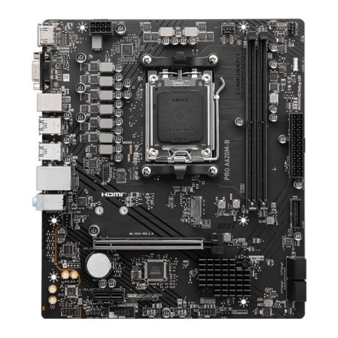 MSI Płyta MSI PRO A620M-B /AMD A620/DDR5/SATA3/M.2/USB3.0/PCIe4.0/AM5/mATX