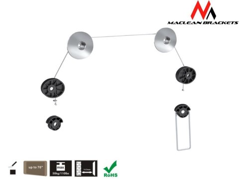 Maclean Uchwyt do telewizora Maclean MC-557 32-70" 50kg czarny max VESA 800x800 Maclean Uchwyt do telewizora Maclean MC-557 32-70" 50kg czarny max VESA 800x800