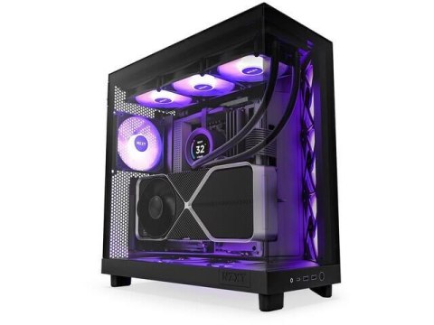 NZXT Obudowa NZXT H6 Flow RGB Midi Tower czarna z oknem NZXT Obudowa NZXT H6 Flow RGB Midi Tower czarna z oknem