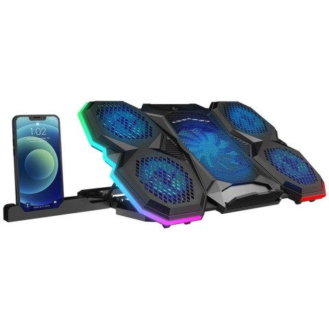 Rampage Podstawka chłodząca Rampage AD-RC14 X-RANGER pod laptop 9-17" RGB regulowana cicha Rampage Podstawka chłodząca Rampage AD-RC14 X-RANGER pod laptop 9-17" RGB regulowana cicha