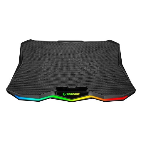 Rampage Podstawka chłodząca Rampage AD-RC8 pod laptop 15-17", RGB, regulowana Rampage Podstawka chłodząca Rampage AD-RC8 pod laptop 15-17", RGB, regulowana