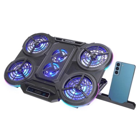 Rampage Podstawka chłodząca Rampage PROTE R6 pod laptopa 10-17", RGB, regulowana Rampage Podstawka chłodząca Rampage PROTE R6 pod laptopa 10-17", RGB, regulowana