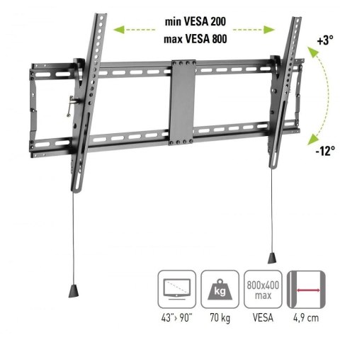 Techly Uchwyt ścienny Techly 43"-90", 70kg slim Techly Uchwyt ścienny Techly 43"-90", 70kg slim