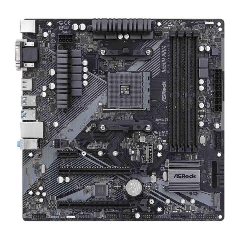 ASRock Płyta ASRock B450M Pro4 R2.0 /AMD B450/DDR4/SATA3/M.2/USB3.1/PCIe3.0/AM4/mATX