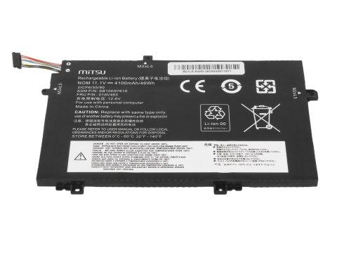 Bateria Mitsu do Lenovo ThinkPad L14, L15, L480, L580