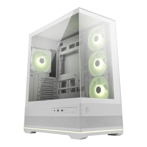 MSI Obudowa MSI MAG PANO 110R PZ WHITE ATX Midi z oknem, bez zasilacza