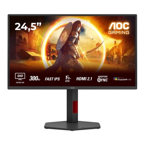 AOC Monitor AOC 24,5" Q25G4SR Fast IPS WQHD 300Hz 2xHDMI DP głośniki