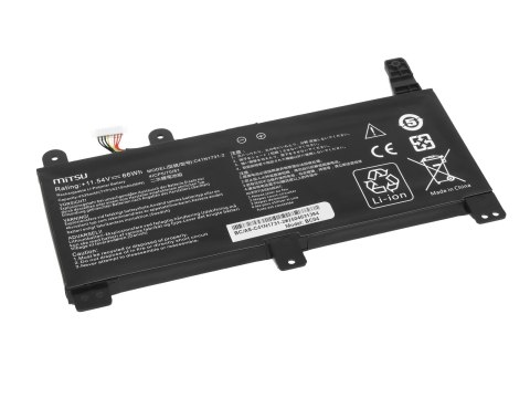 Bateria Mitsu do Asus ROG Strix G512LU, G531GU, G712LU