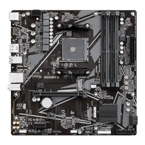 Gigabyte Płyta Gigabyte B550M K /AMD B550/DDR4/SATA3/M.2/USB3.0/PCIe4.0/AM4/mATX