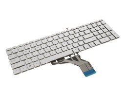 Klawiatura laptopa do HP 250 G7, 255 G7, 15-DA, 15-DB - srebrna (podświetlenie)