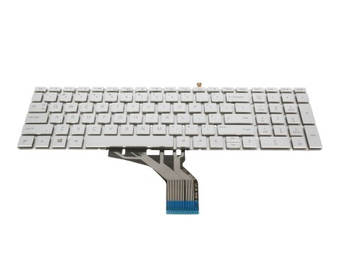 Klawiatura laptopa do HP 250 G7, 255 G7, 15-DA, 15-DB - srebrna (podświetlenie)