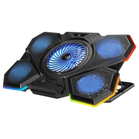 Rampage Podstawka chłodząca Rampage AD-RC13 BELLATRIX pod laptop 15-17" RGB regulowana