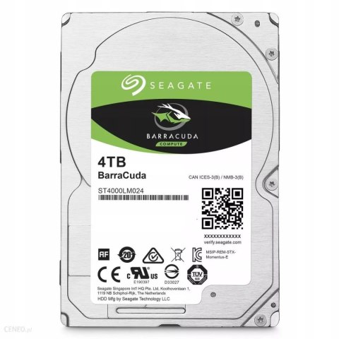 Seagate Dysk SEAGATE BarraCuda® ST4000LM024 4TB 2,5" 5400 128MB SATA III