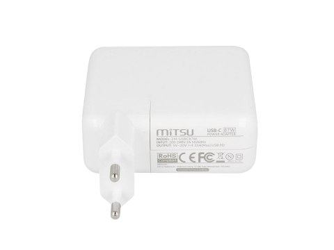 Zasilacz Mitsu 87W USB type C USB-C (white)