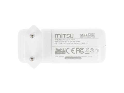 Zasilacz Mitsu 96W USB type C USB-C (white)
