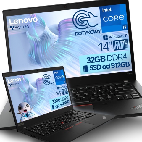 Laptop Lenovo ThinkPad T490s i7 14 cali dotykowy Full HD