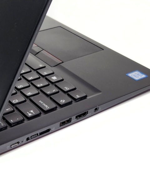 Laptop Lenovo ThinkPad T490s i7 14 cali dotykowy Full HD złącza lewa strona