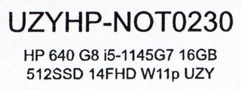 HP ProBook 640 G8 i5-1145G7 16GB 512GB SSD 14" FHD Win11pro + zasilacz UŻYWANY